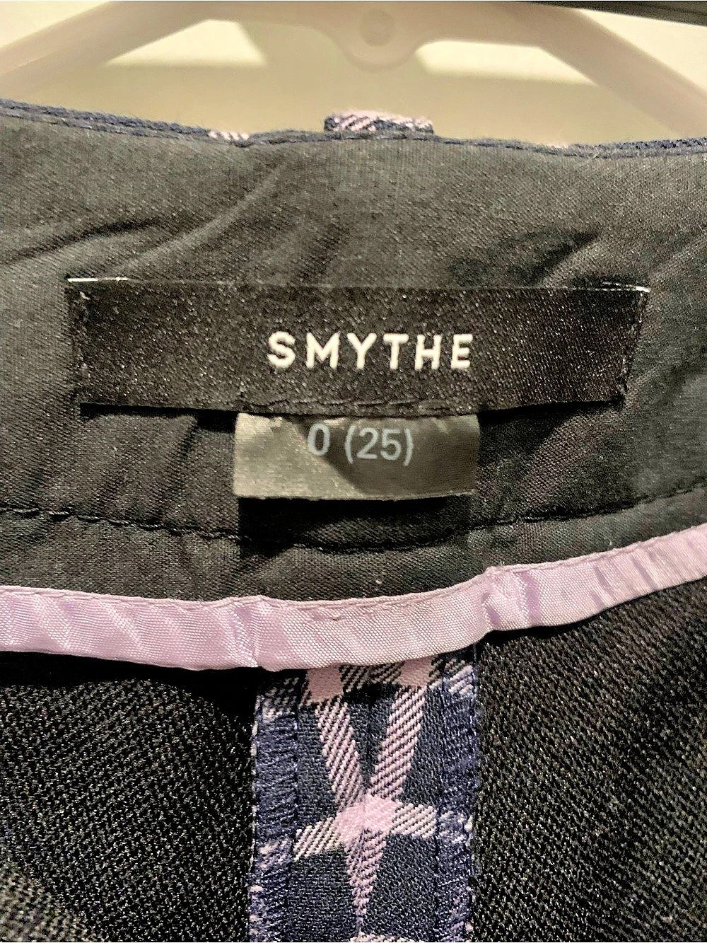 Smythe Duchess Blazer in Navy Plaid Three-Piece Suit Blue & Lavender Size 2/4 - Picture 11 of 11
